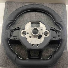 Leather Steering Wheel White