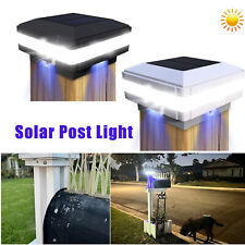 1-10x LED Solar Powered Deck Post Lights Garden Cap Square Landscape Fence Lamps