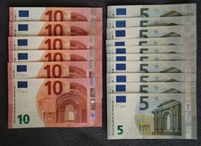 Euro - 10, 5 banknotes set