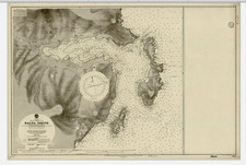 ANTIQUE ADMIRALTY  CHART. No.3643. BALTA SOUND, UNST, SHETLAND. 1914 Edition.