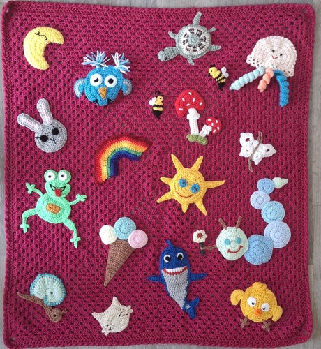 Handmade granny square mixed - granny,