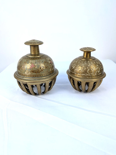 Pair vintage brass indian - vintage,