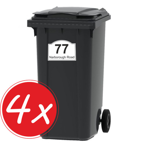 Wheelie bin numbers custom - bin,
