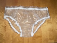Sissy gathered white pvc