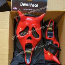 Ghost Face Devil Face Mask - Fun World Fabric Shroud