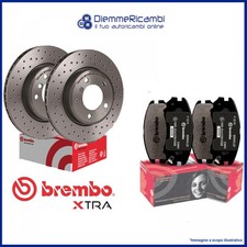 KIT DISCHI FORATI + PASTIGLIE BREMBO ANTERIORI AUDI A3 03->12 280MM