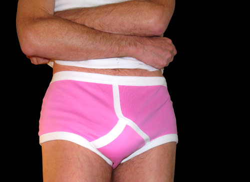 Mens pink front briefs - mens,