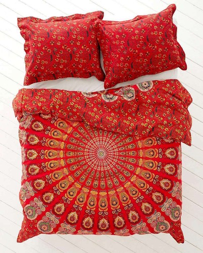 Indian red mandala peacock - indian,