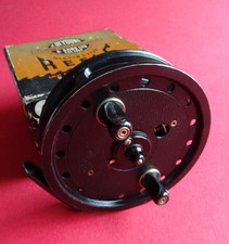 A VERY GOOD LIGHTLY USED BOXED VINTAGE J W YOUNG 4" THE RAPIDEX CENTREPIN REEL