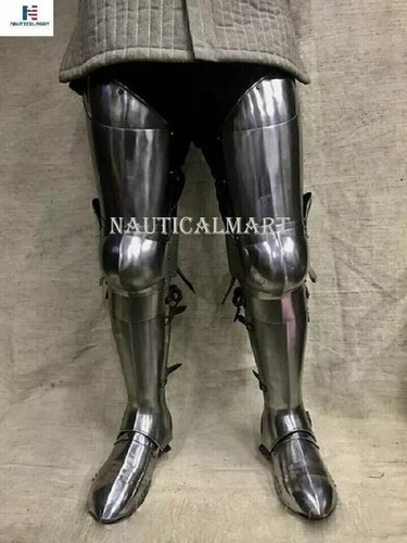 Medieval steel full leg armor - medieval,