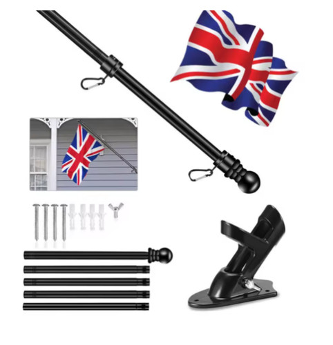 6ft wall mounted flag pole - wall-mounted,