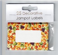 25 Decorative Jam Pot Labels - Self Adhesive, pretty