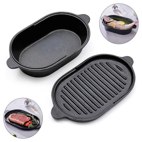 Cast iron pot braiser pan - iron,
