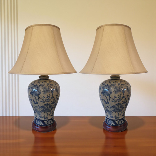 Pair chinese vase table - pair,