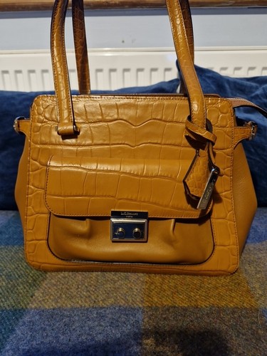 Bennet mock croc leather - l,