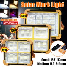 25000LM 6000/9000/11000mAh Portable Rechargeable LED Work Light Solar Floodlight