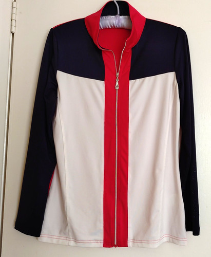 Golf zip front top green - golf,