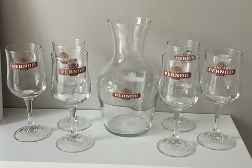 Pernod style glass set - style, ~