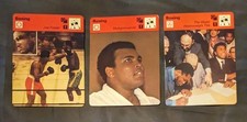 1977/1978 Vintage Muhammad Ali + Joe Frazier Boxing Cards Large Format Lot (3)