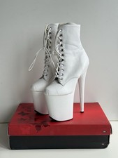 Pleaser Pole Dance Heels White Heels 4 Uk 8 Inches