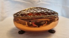 Vintage  Copper Bowl With Lion