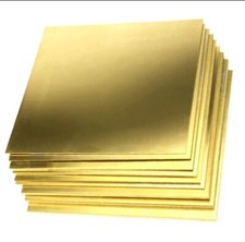 100x100mm X 1mm Thick Brass Metal Thin Sheet Foil Metalwork Crafting UK 