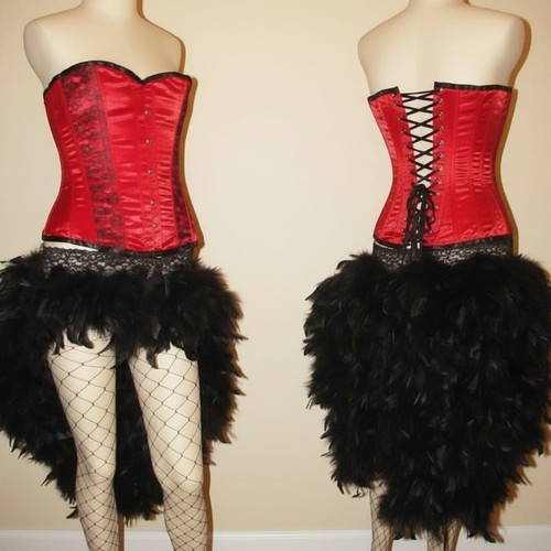 Black feather bustle waterfall - feather,
