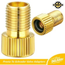Presta To Car / Schrader Type Inner Tube Valve Adapters For Bikes & Cycles