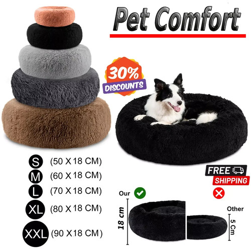 Dog bed donut - large, plush