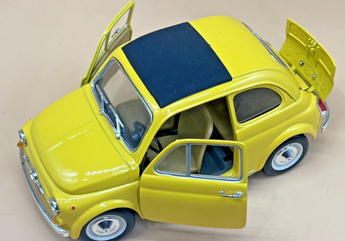 Bburago fiat 500 1965 yellow - bburago, f