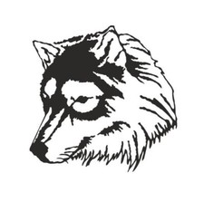 Wolfkopf decal sticker 20x20