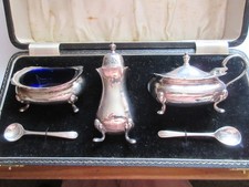 Vintage Silver Condiment Set