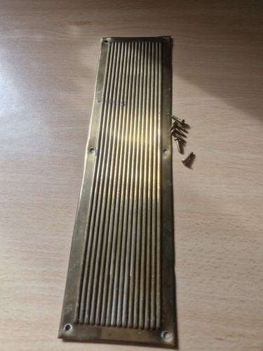 Brass antique ribbed door - brass,