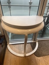 White Half Moon Table