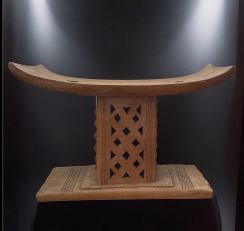 Old wood carved ashanti royal - wood,