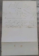 1854 Washington County Pennsylvania Hand Drawn Land Plot Ephemera