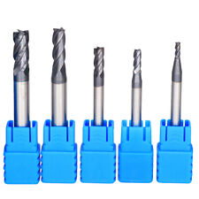 5PCS SOLID CARBIDE END MILL 4 FLUTE 2/3/4/5/6mm HRC45 Slot Milling Cutter