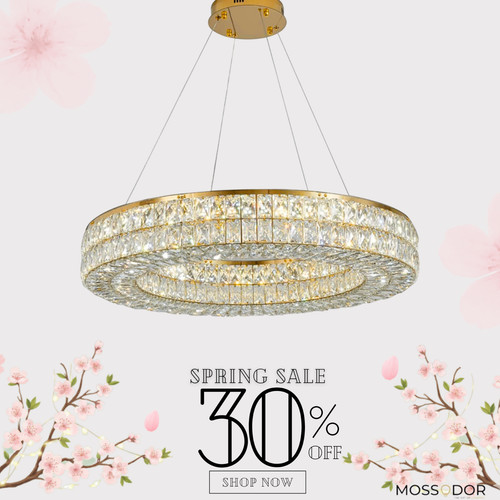 Ring chandelier crystal - chandelier,