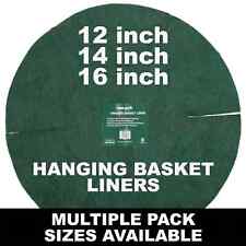 HANGING BASKET PLANTER LINERS 12" 14" 16" INCH NATURAL GREEN FIBRE