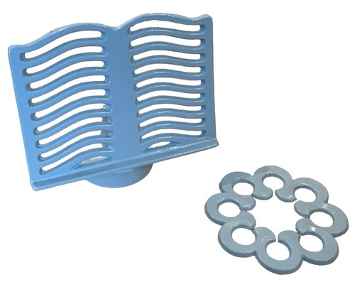Light blue enamelled cast - enamelled,