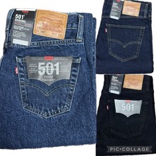 Levis® 501 Mens Denim Jeans Original Fit bottoms Straight Leg Pants Jean NEW