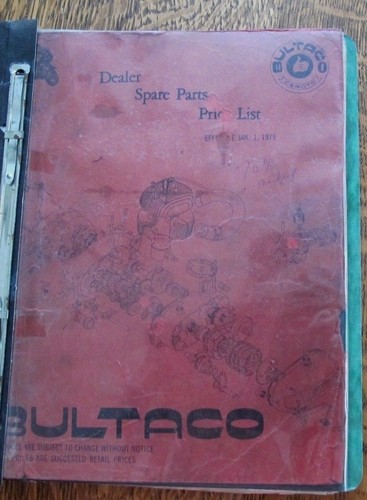 Bultaco dealer spare parts - ,