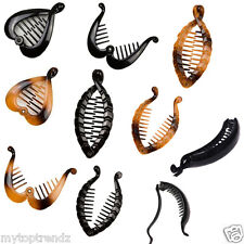 Mini Small Banana Hair Clip Ponytail Holder Ring Comb Clip Shape Colour & Size