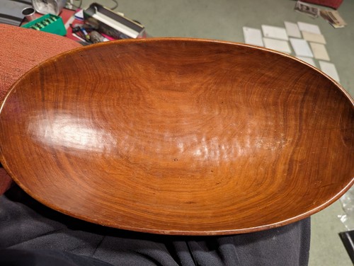 Vintage wooden oval shaped - vintage,