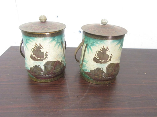 Vintage pirate biscuit tins - vintage,