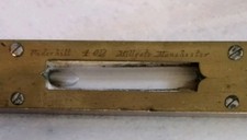 Vintage Hardwood and Brass Spirit Level 10.5 " Long by Underhill of Manchester