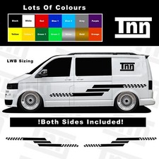 STICKERS For VW T4 T5 T6 LWB TRANSPORTER SIDE STRIPE CAMPER VAN GRAPHICS Vans
