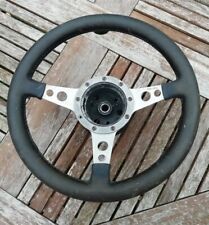 Vintage Mota-lita 13.5" Leather /Alloy Steering Wheel Classic Car