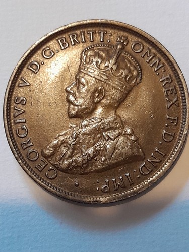 1912 australia one penny - one, h