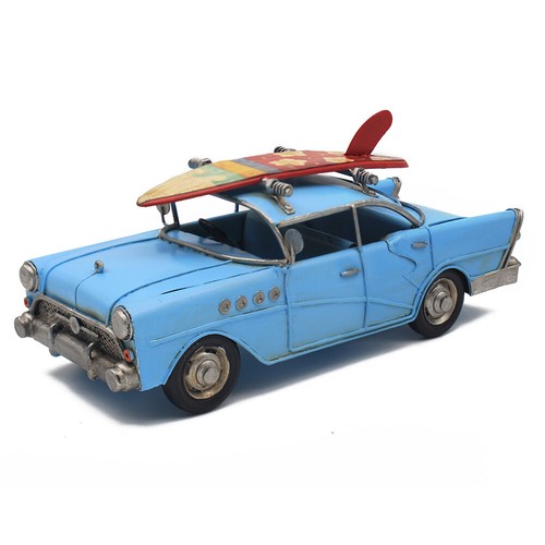 Blue car tin model with - car,